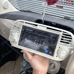 Wireless Carplay Android 13 Car Radio For FIAT 500 Abarth 2007-2015 Multimedia GPS Navigation Stereo Audio Video Audio RDS DSP