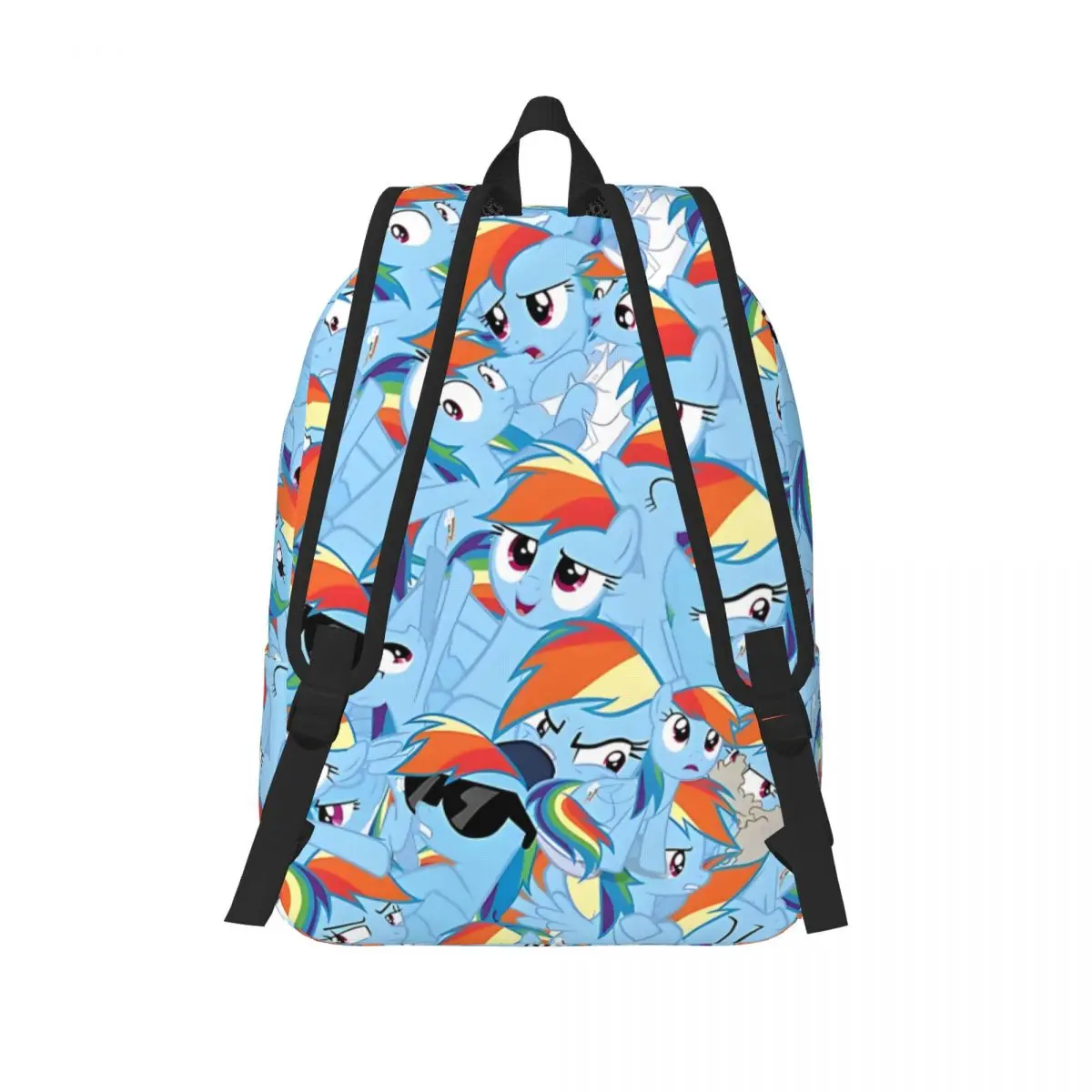 Mochila de mochila My Little Pony para meninos e meninas, Rainbow Dash Mess, ombro resistente, mochila multifuncional, presente de aniversário