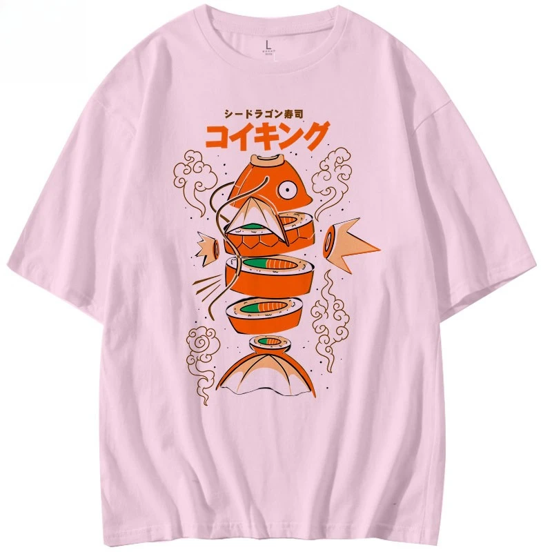 Anime Pokémon King Carp Magikarp Sushi Sashimi Bedrucktes T-Shirt Herren- und Damen-T-Shirt Herren-Oberteile Y2K T-Shirt 2026 Sommer Neu – Detail 8