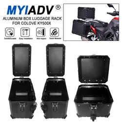 Aluminum Box Luggage Rack For Colove KY 500 X KY500X Motorcycle Tail Trunk Saddlebag Top Case Panniers Stainless Steel Bracket
