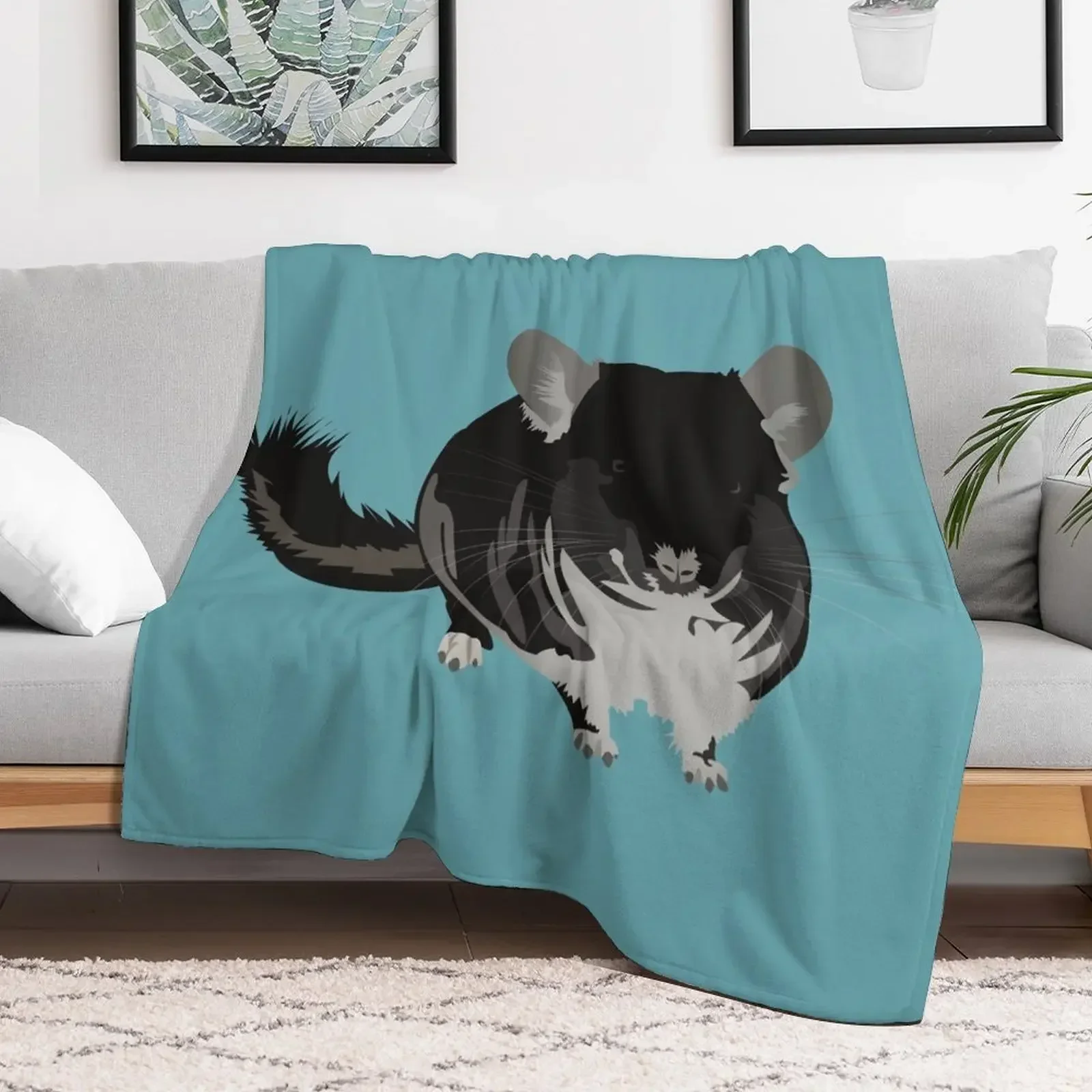 

Leonardo the Chinchilla Throw Blanket Thermals For Travel Giant Sofa Flannels Beautifuls Blankets