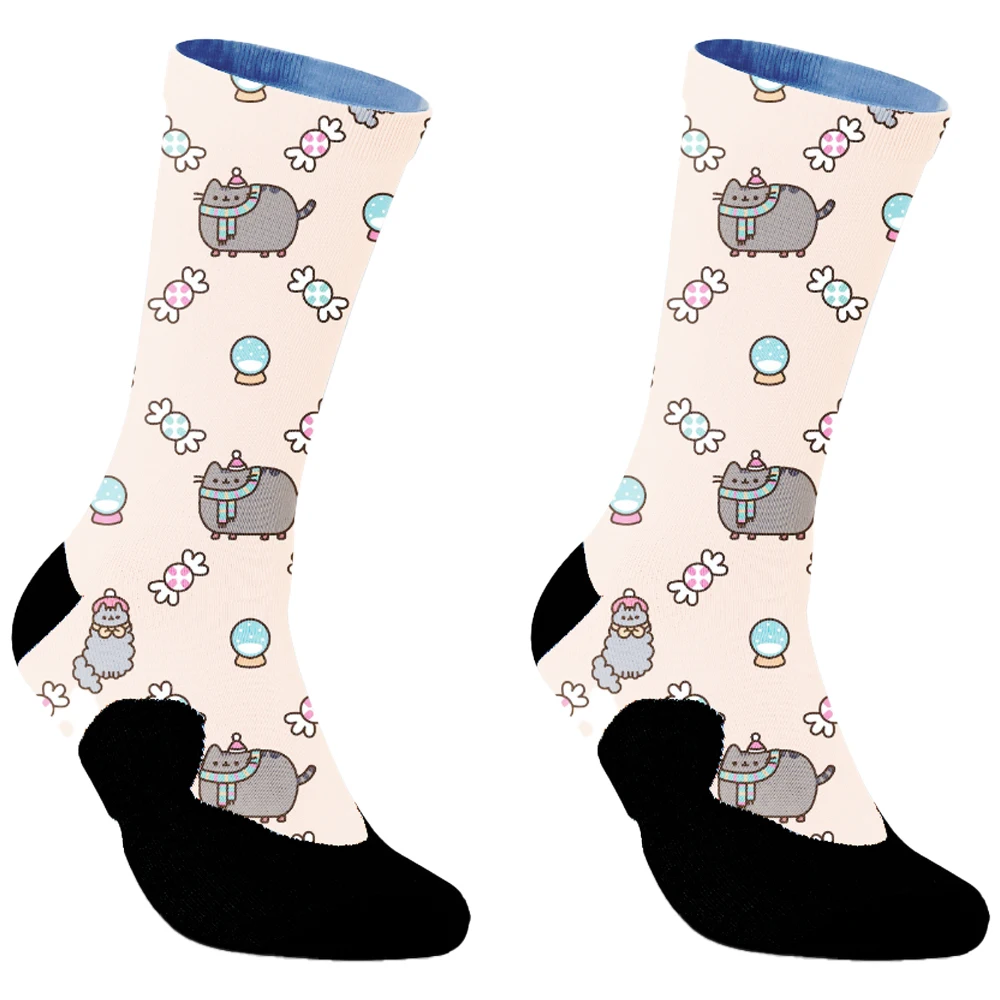 2024 neue Mode Unregelmäßige Stile Unisex Crew Socken Frauen Männer Baumwolle Neuheit Kreative Cartoon Socken Geschenke