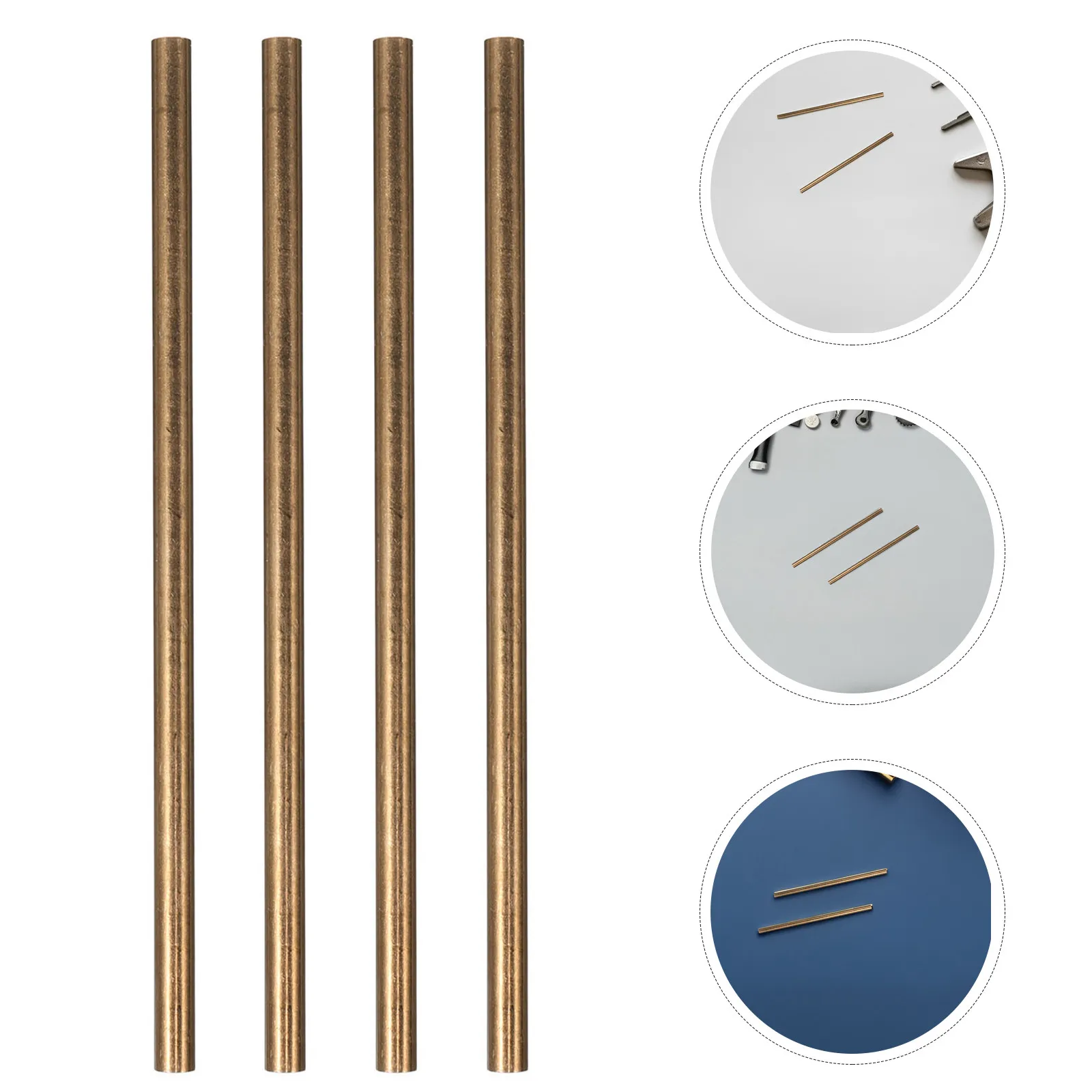 

6Pcs Brass Rivets Solid Knife Handle Pins 4x0.12 Inch Replacement DIY Knife Making Dowels for Crafts Handle Parts