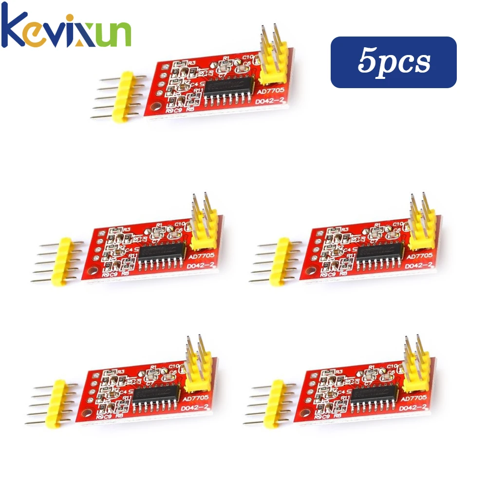 1-10pcs AD7705 Dual 16 bit ADC Data Acquisition Module Input Gain Programmable SPI Interface TM7705