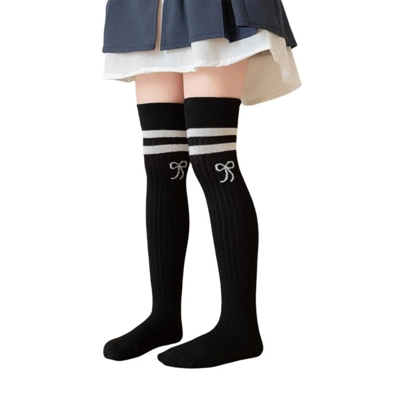 Pair Knee Length Socks Kids Long Socks Elastic Over the Knee Socks Breathable for Ages 3 to 12 Perfect for Everyday Wear 425F