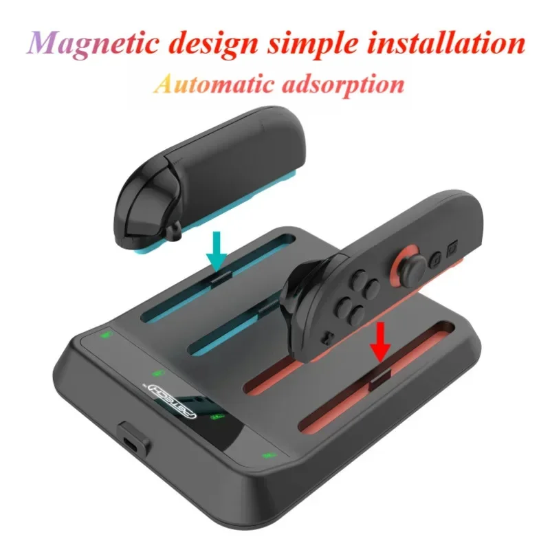 SWITCH2 JoyCon Magnetic Charging Dock 4 Cells NS2 Controller Charging Base SWITCH 2
