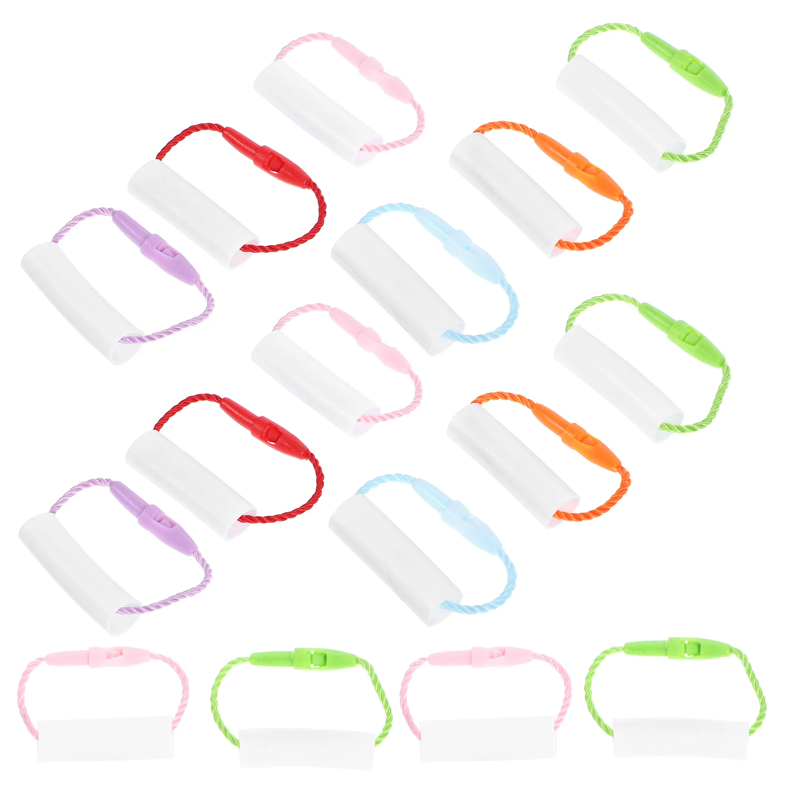 30Pcs Name Labels Identification Tags Daycare Name Tags Writable Name Tags With Hanging Rings Name Pendants (Random Color)