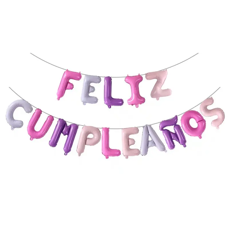 Alphabet Balloons Spanish Happy Birthday Balloons With Different Styles Fashionable And Suitable For Decorating Birthday Parties