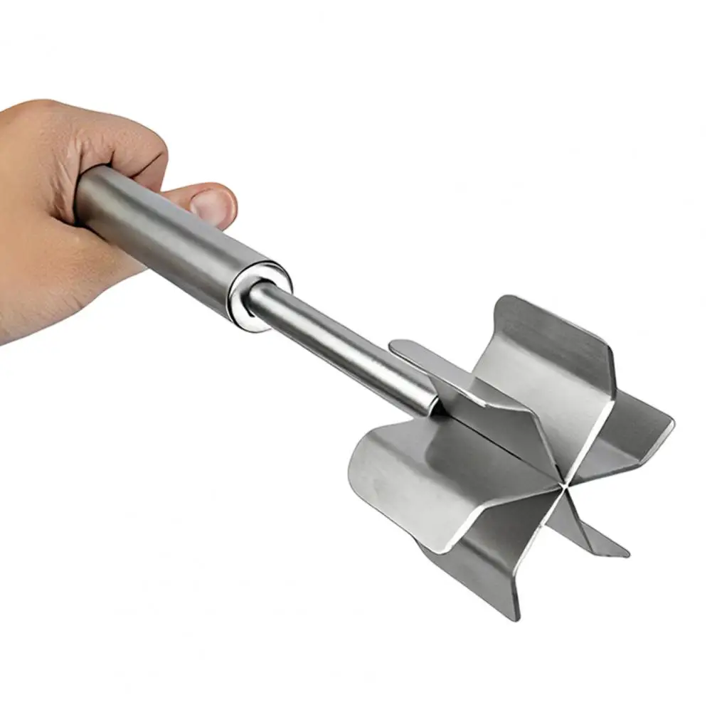 Meat Mincer Heavy Duty Meat Grinder Heavy Duty Stainless Steel Meat Chopper Tool with 6-blade Head Ground Beef Masher for Meal