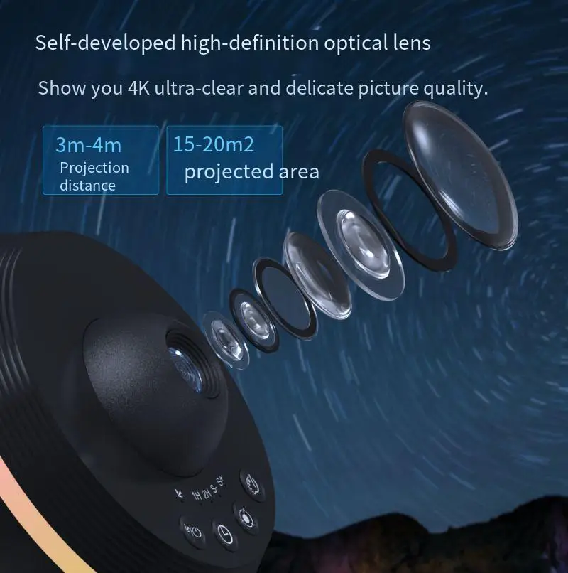 Dynamiczna lampa projektora 13 w 1 Ultra Clear Galaxy obrotowa kosmiczna kula Planetarium projektor światła na prezent dla dzieci