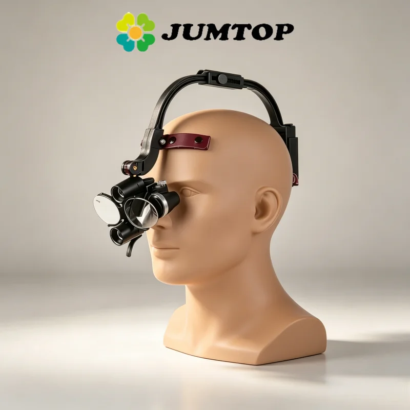 JUMTOP Dental Loupe 2.5x/3.5x Magnifier 5W LED Head Light For Magnification Binocular Loupes