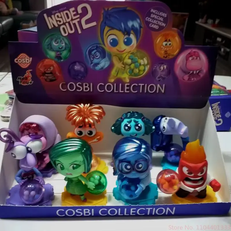 Hot Toys Cosbi Genuine Blind Box Toy Insideout2 Figure Joy Sadness Anger Disgust Collectible Figurine Doll Desktop Ornaments Toy