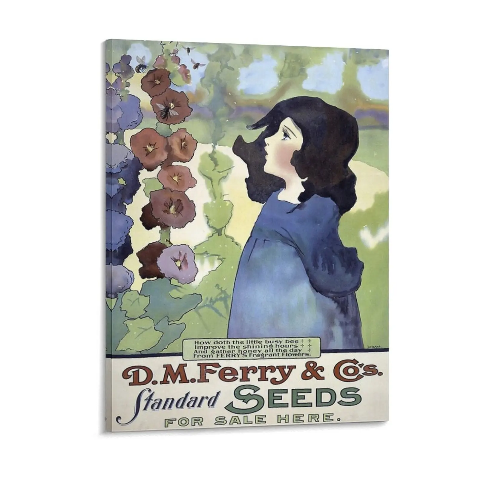 D. M. Ferry & Co's. Standard Seeds Canvas Painting Posters D. M. Ferry Retro Tin Plaque Poster
