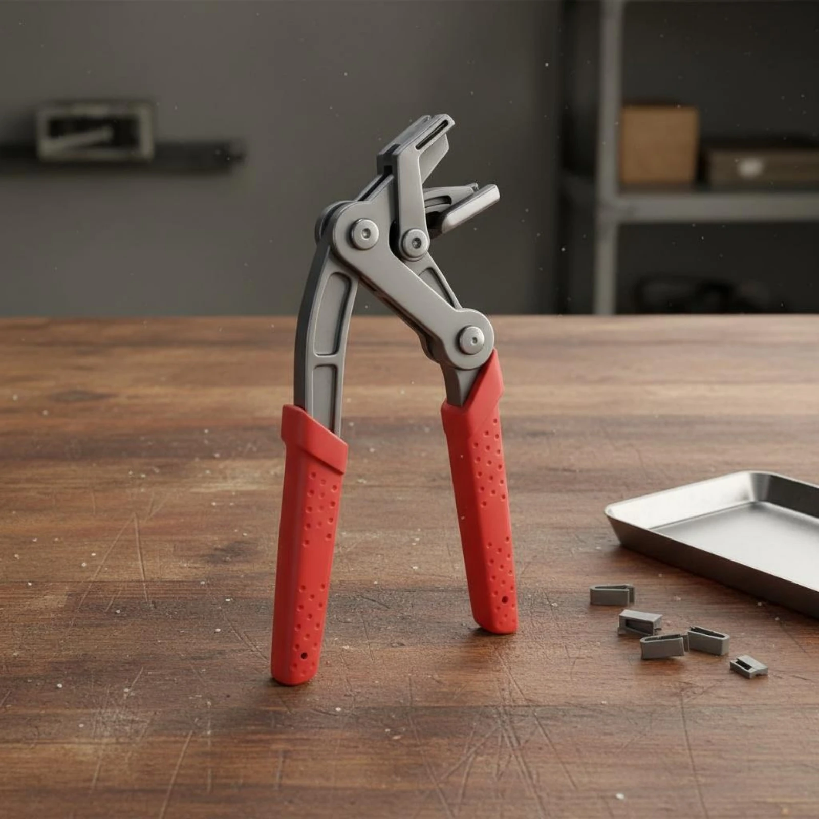 Fastener Clip Pliers Heavy-Duty Vehicle Trim Clip Puller Trim Removal Pliers Non-Slip Grip Stainless Steel for Mechanics, Garage