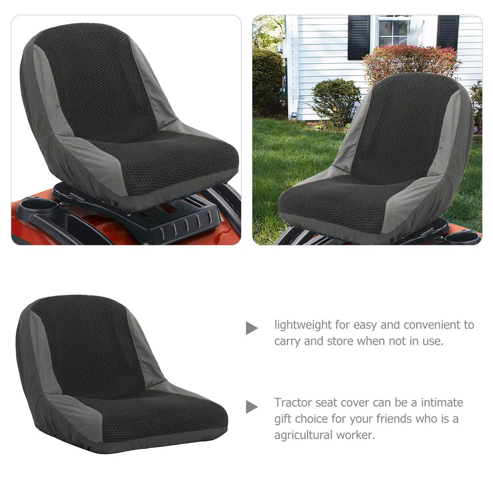 

Tractor Seat Lawn Mower Riding Protector Seat Cover For Riding Mower Black Sunproof Breathable Oxford Cloth Dust Proof