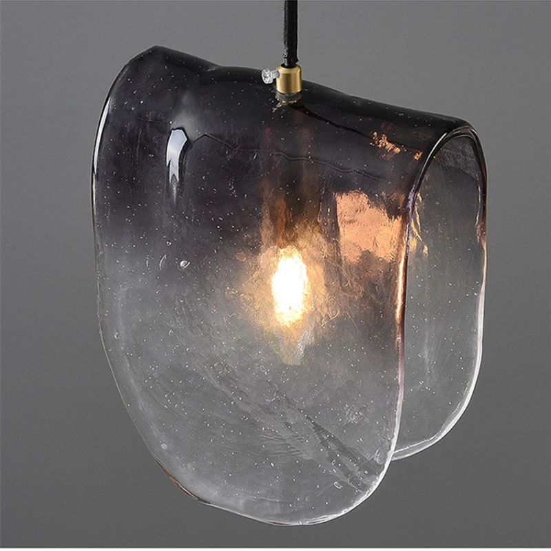 Modern Gradient Glass Hanging Light Indoor Art Decor Chandelier Dining Table Pendant Light Bedroom Parlor Bar Cafe Hanging Light