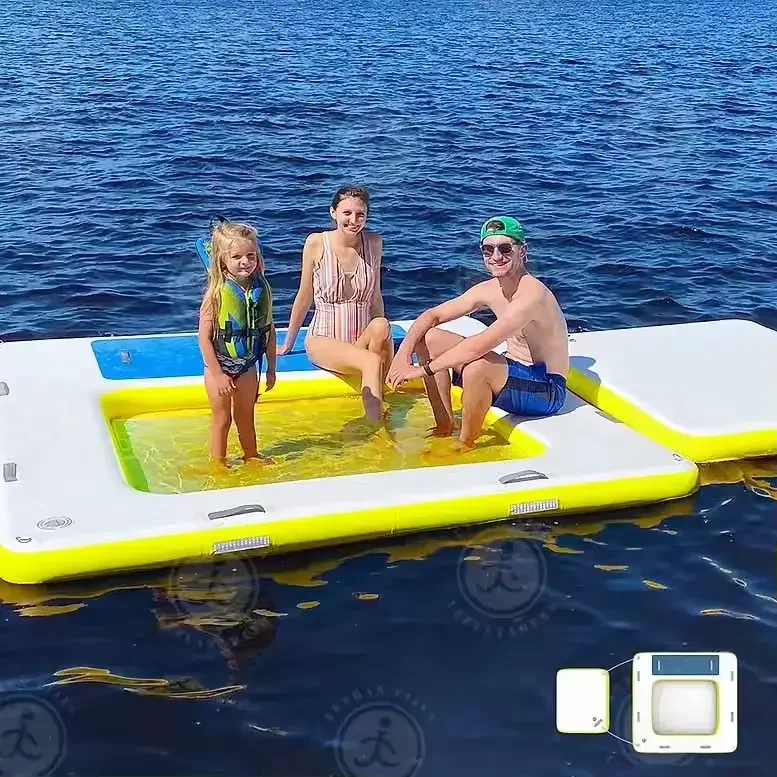 

Air Dock Inflatable Floating Dock Platform Inflatable Water Air Floating Sup Swimming Fishing Platform Dock Pontoon