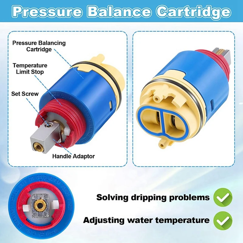 Pressure Balancing Cartridge Replacement Accessories For RK7300-CART-3P, Faucet Cartridge Replacement Compatible With Z-7300