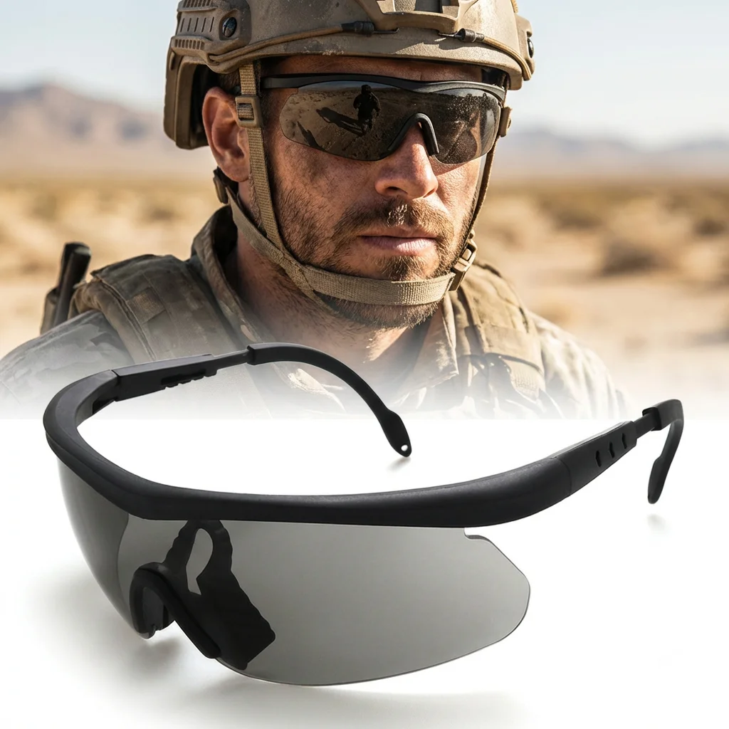 

Tactical Goggles Anti Fog Impact Resistant Military Glasses Adjustable Nose Pad for Outdoor Sports