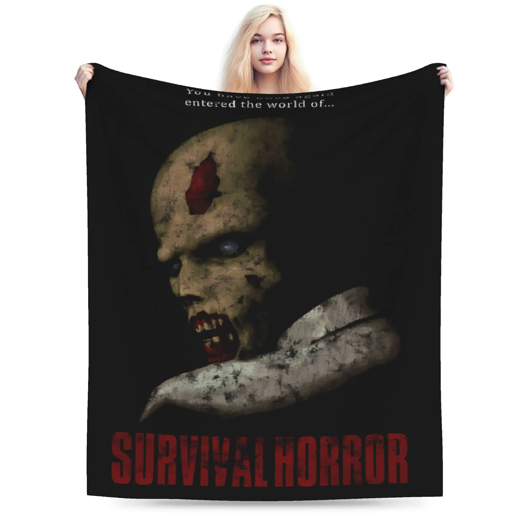 

Survival Horror Zombie Residents Evils Plush Blanket Child Flannel Throw Blanket For Couch Chair Sofa Bed Warm Soft Bedspread