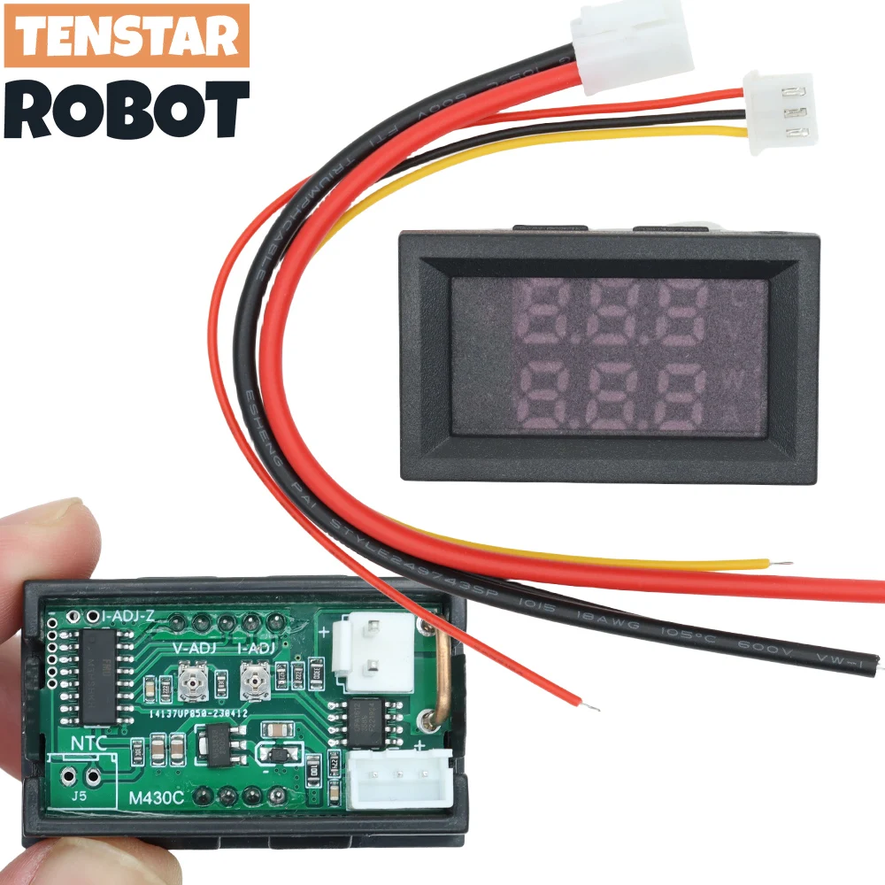 DC 0-100V 10A woltomierz cyfrowy amperomierz podwójny wyświetlacz czujnik napięcia Panel miernik prądu woltomierz 0.28 \