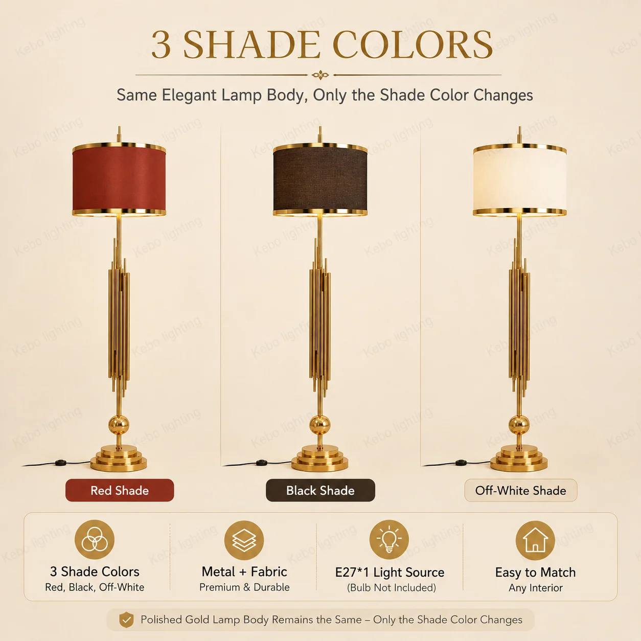 New Luxury Modern Floor Lamp, Standing Floor Light for Living Room, Bedroom & Master Bedroom Home Decor Floor Lamp Sofa Side