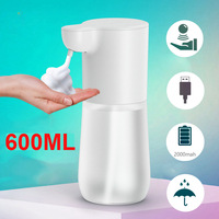 350/600ml Touchless Automatic Sensor Soap Dispenser Foam USB Charging Smart Infrared Sensor Liquid Soap Dispenser Hand Washer