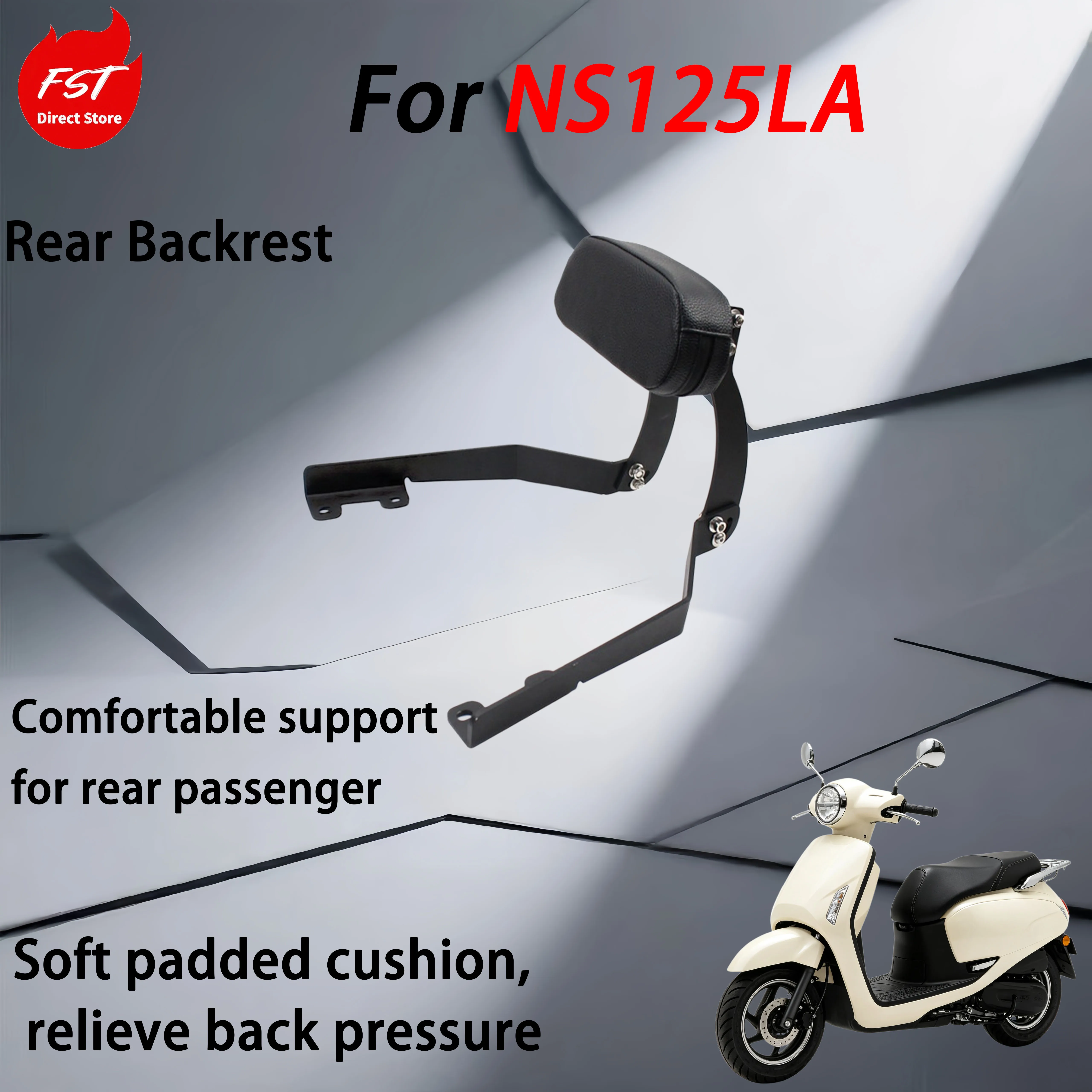 For The NS125LA seatback accessory can be installed with the small back cushion and bracket without any damage.