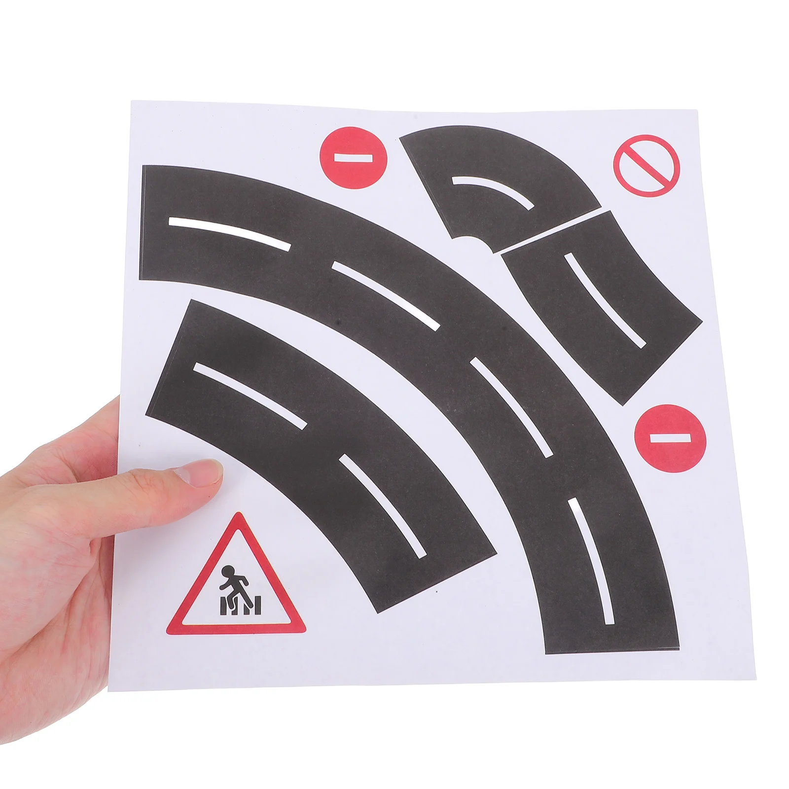 10 Sets Highway Curve Stickers Decorative Signage Road for Children Adhesive Traffic Tapes It Can Move