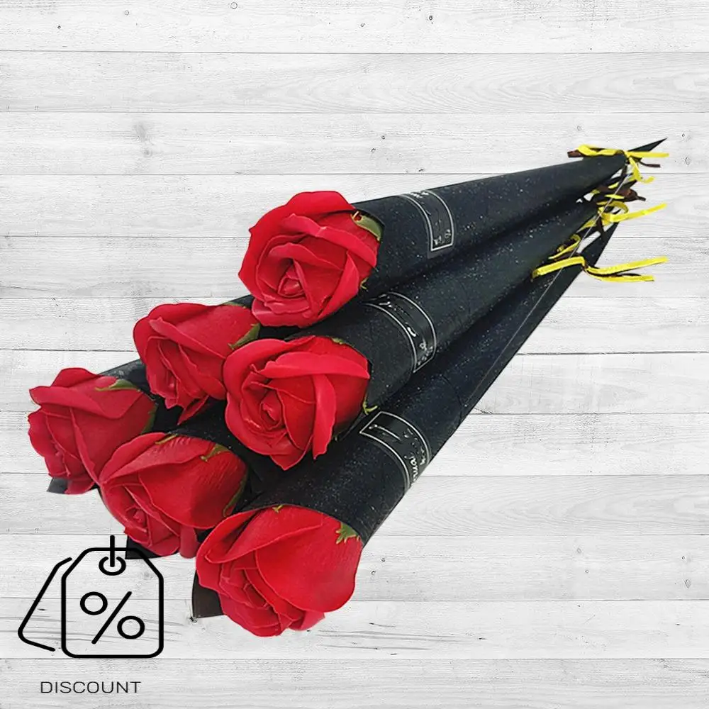 A83G-10 Buah Bunga Sabun Mawar Korea Simulasi Mawar Tunggal Hadiah Hari Valentine Bunga Sabun Buatan Tunggal Mawar Sabun