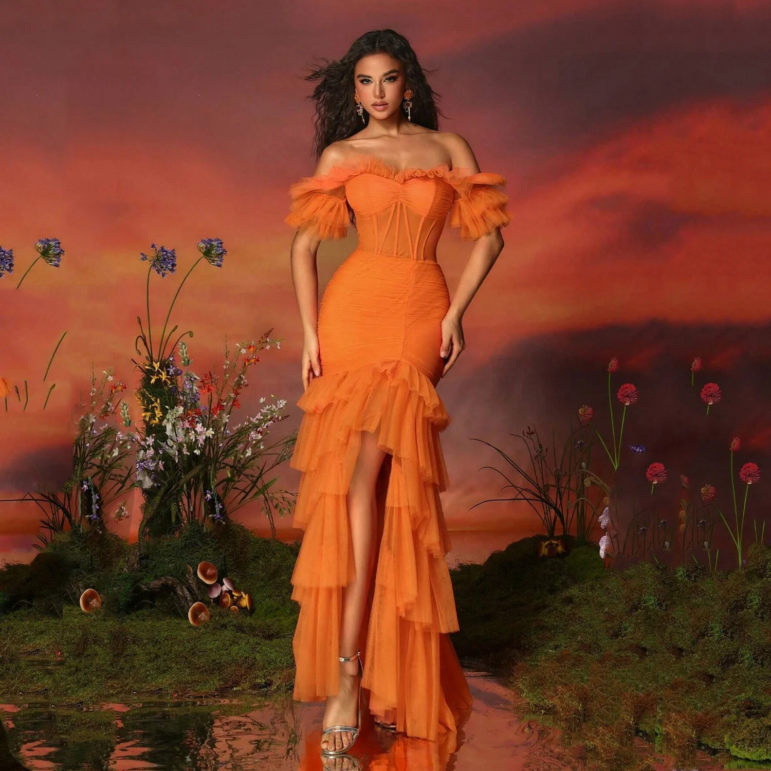 

Элегантные вечерние платья Aileen 202, роскошные женские вечерние платья русалки с открытыми плечами для особых случаев, Robes De Soirée