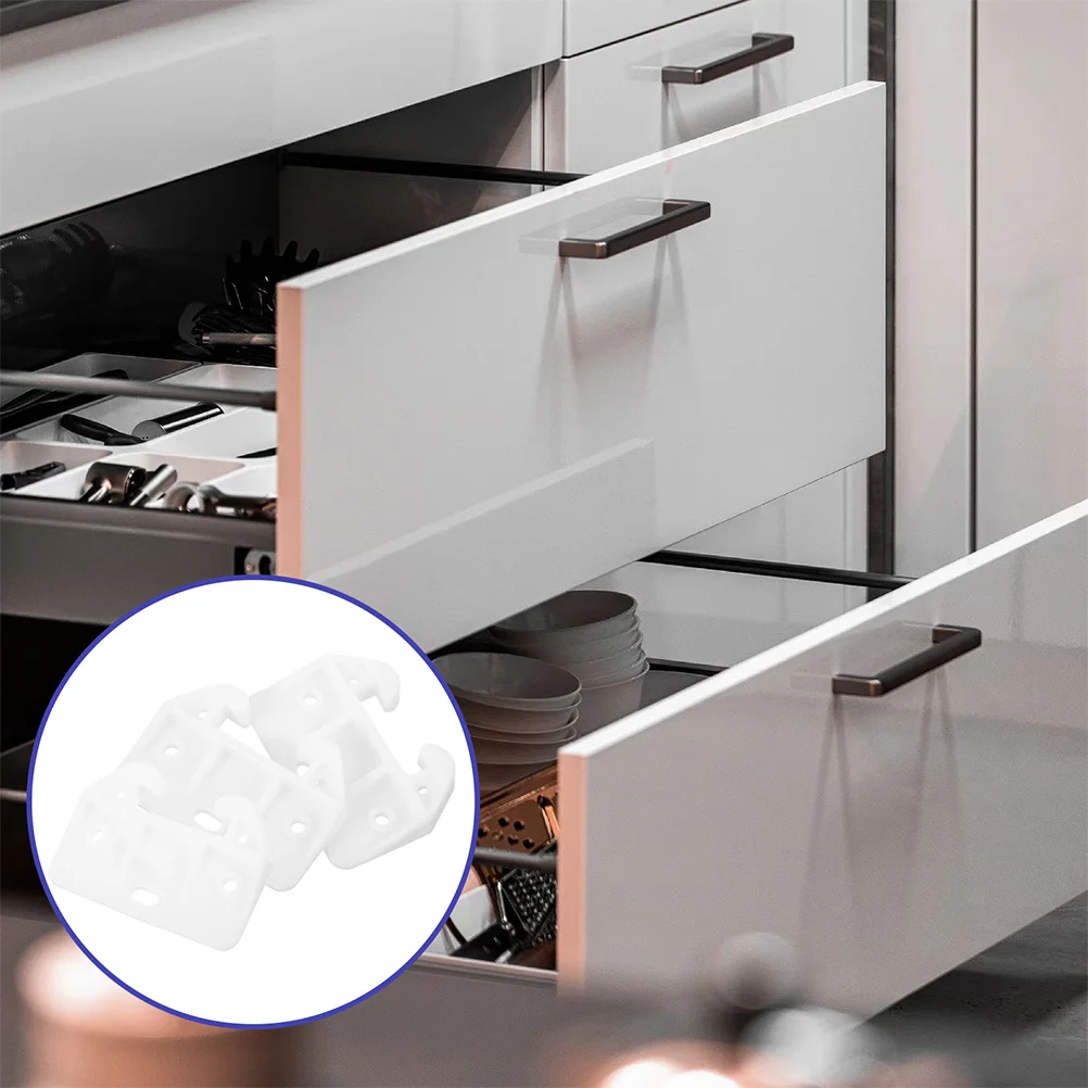 

20pcs Crab Shaped Drawer Hooks Plastic Slide Replacement Parts Durable Hardware For Kitchen Cabinet Dresser Office Furniture