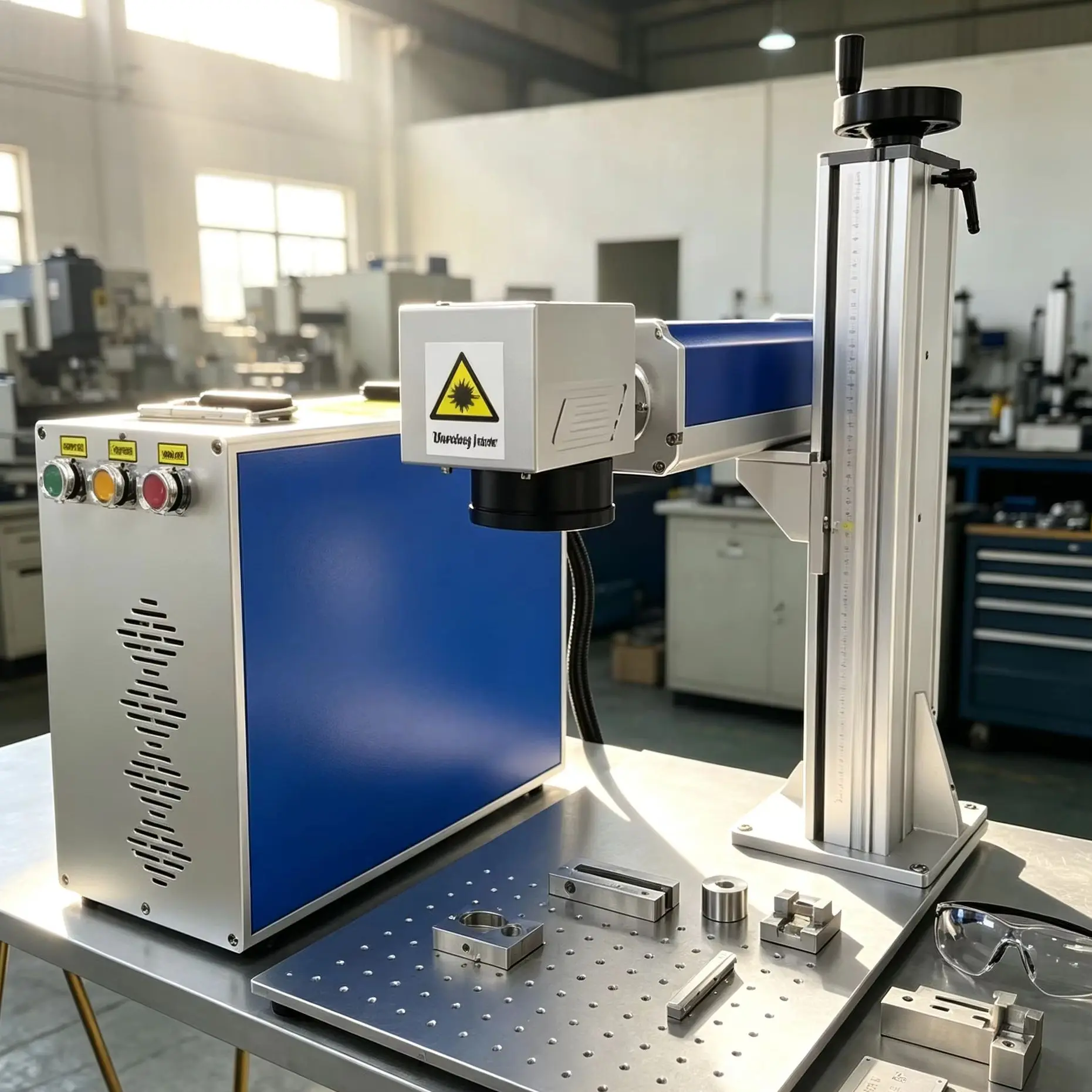 Fiber Laser Marking Machine Split Type For Hardware Jewelry Auto Parts Metal Engraver JPT Raycus Source Tool