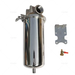 10inches Prefilter 304 Stainless steel hot water filter housing DN15 DN20 DN25 for high temperature high flow cartridge filters