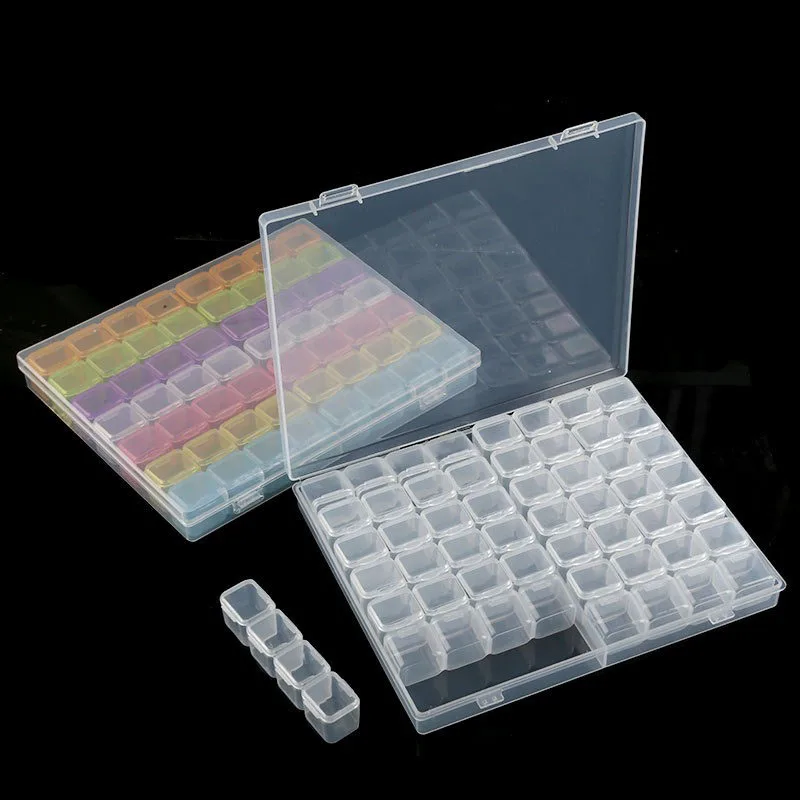 

Organizer Box for Nails Transparent Nails Art Organizer Storage Box Nail Tip Pearl Storage Box Rhinestone Organizer MJSN07
