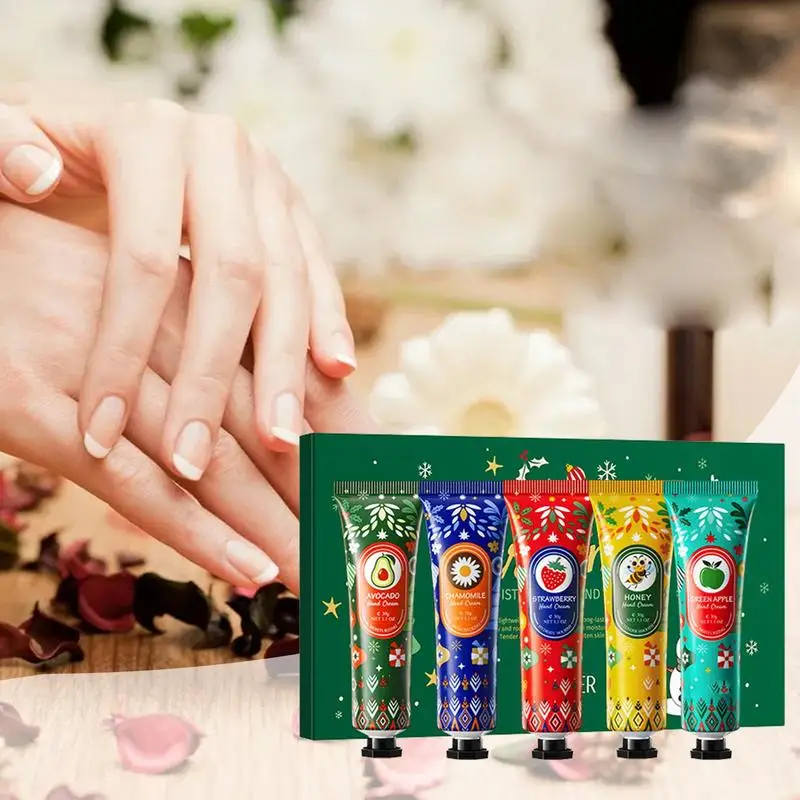 Christmas hand cream gift set Moisturizing and scented hand cream to solve the problem of cracked hands for home holiday gifts