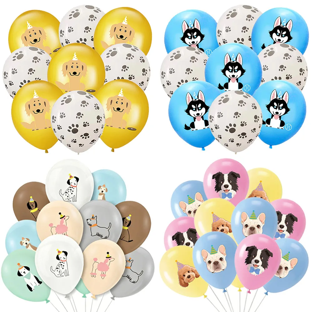 12 Zoll Hunde-Themen Bunte Bedruckte Latexballons Welpen-Ballons für Hundegeburtstag Babyparty Dekoration Hundeballon-Set – Detail 1