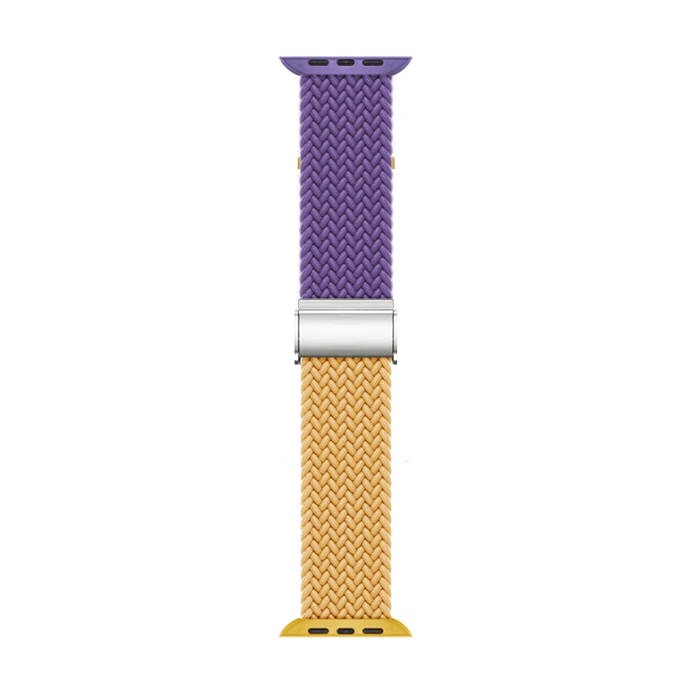 Two-color Braided Nylon Strap for Apple Watch Band 46mm 42mm 49mm 45mm 41mm 44mm 40mm Bracelet iWatch 11 10 Ultra 9 8 7 6 5 SE 3