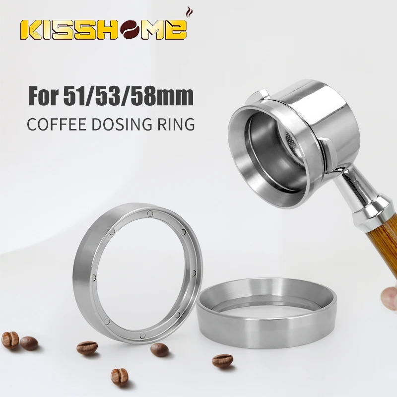 Coffee Dosing Ring Magnetic Stainless Steel Dosing Funnel For 51mm 54mm 58mm Portafilter Espresso Maker Accessories Barista Tool