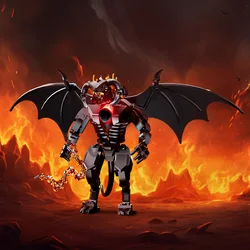 MOC Rings Movie Figure Balrog Model Building Blocks Moria Demon Lord Battle Activity Monster Doll Brick DIY Toy Adult Gift