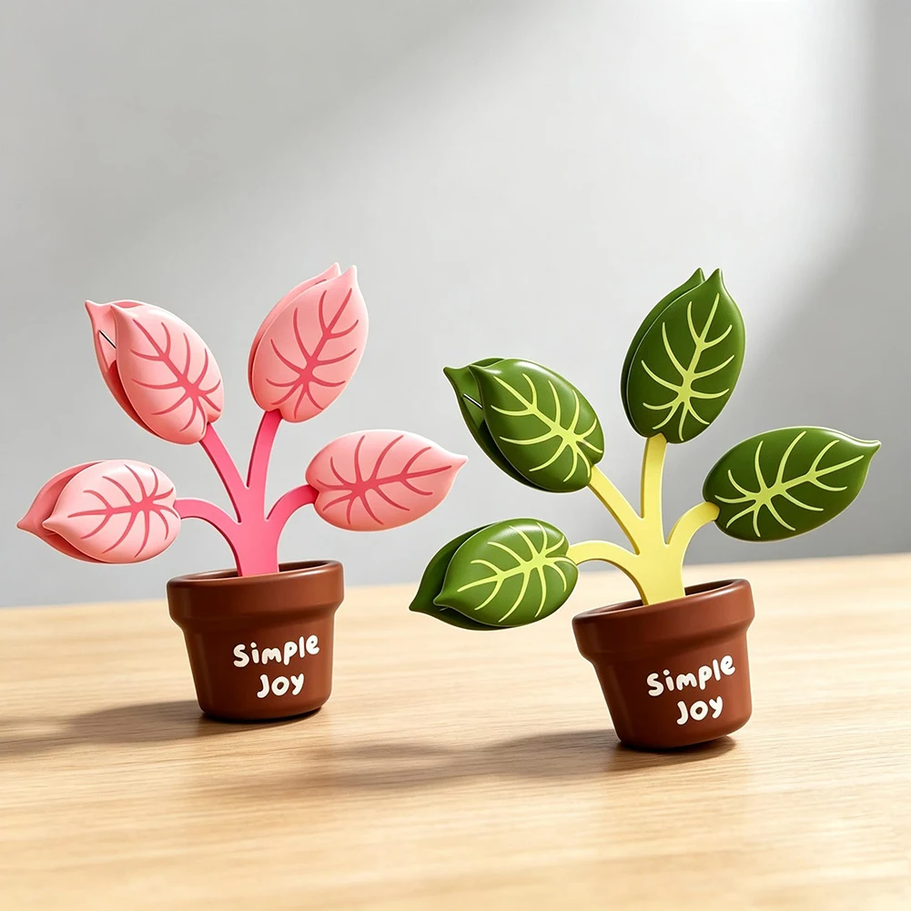 Magnetic Food Clips with Organic Plant Outline for Reliable Bag Sealing and Convenient Fridge Organization in Home Kitchen