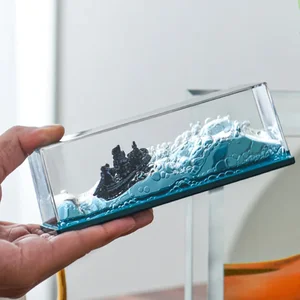 Indo Feliz Navio Pirata Líquido Fluido, Mil Barco Ensolarado, Drift Barcos, Decorações De Sala De Estar, Presentes, 1 Pc 8 principais vendas flutuante nautico - №5