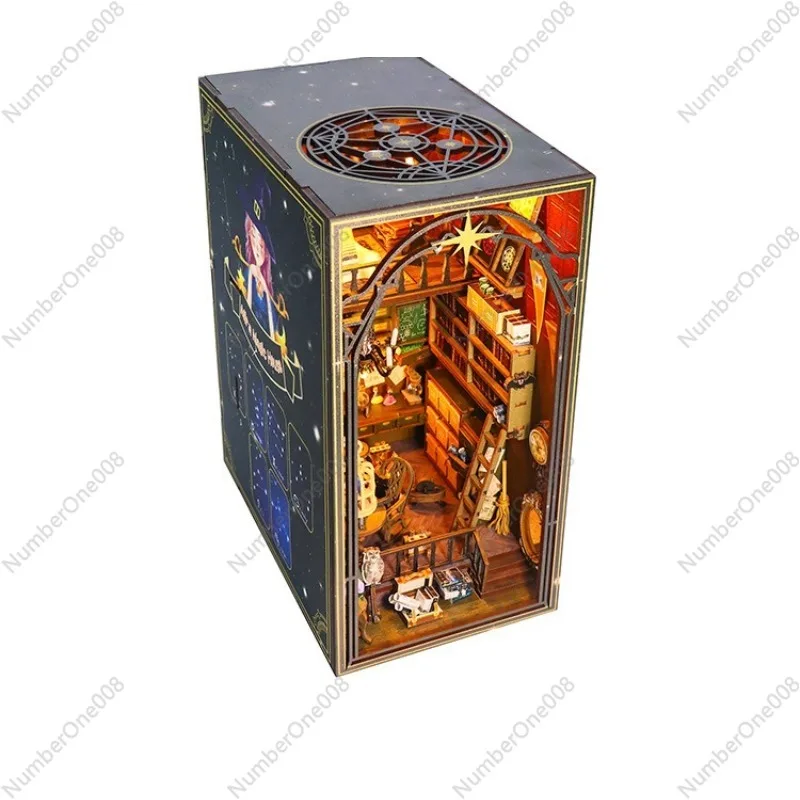 3D Mystical Library DIY Model, Detailed Miniature Bookstore Assembly Kit, Adult Relaxation Craft Gift Idea