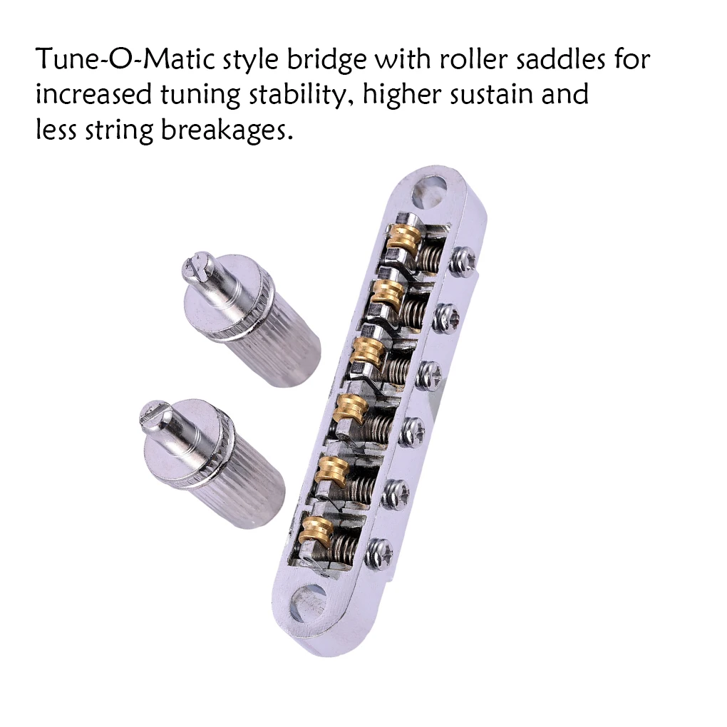 

Гитарный роликовый седло, сменные аксессуары для моста, 2 подходящие шпильки, замок, хвостовая часть, хвостовая часть для электрических аксессуаров