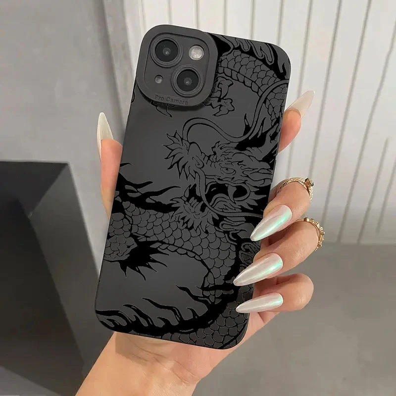 Illusory Color Chinese Dragon Case For Xiaomi POCO X3 X6 X5 F5 M6 Pro 4G Mi 13 12 14 11 Lite 5G NE 12T 13T Pro Shockproof Cover