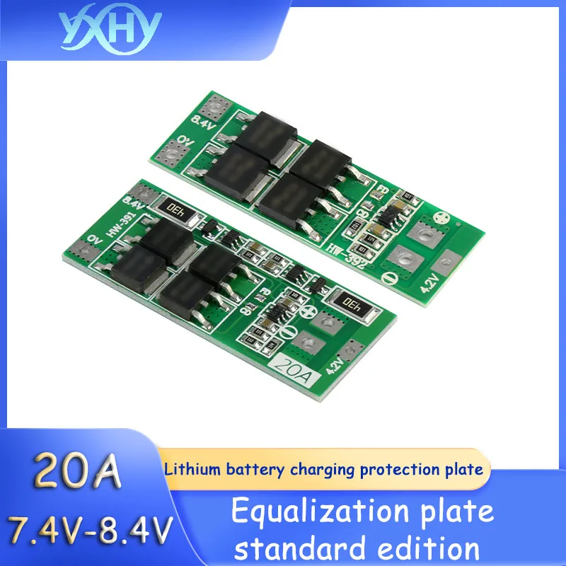 

1PCS 2S 7.4V 8.4V 18650 Lithium Battery Charging Protection Board 20A Current Two-Section Series Power Module
