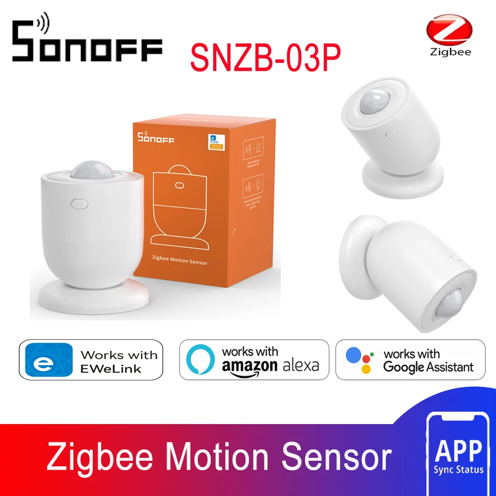 SONOFF SNZB-03P Zigbee Motion Sensor Light Detection Home Security Local Smart Scene Linkage via eWeLink APP Alxea Google Home