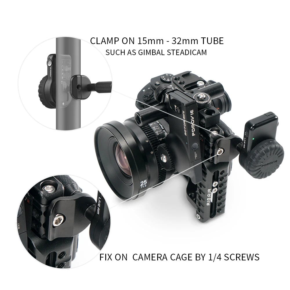 PDMOVIE LIVE AIR 2 2S Bluetooth Wireless Follow Focus Control System For Zhiyun Crane 2 3 DJI Ronin S DSLR Camera lens