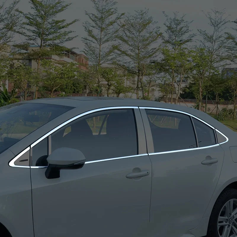 

WELKINRY For Toyota Corolla Altis Sedan E210 12th Generation 2019-2025 Car Body Door Window Frame Upper Lower Bottom Cover Trim