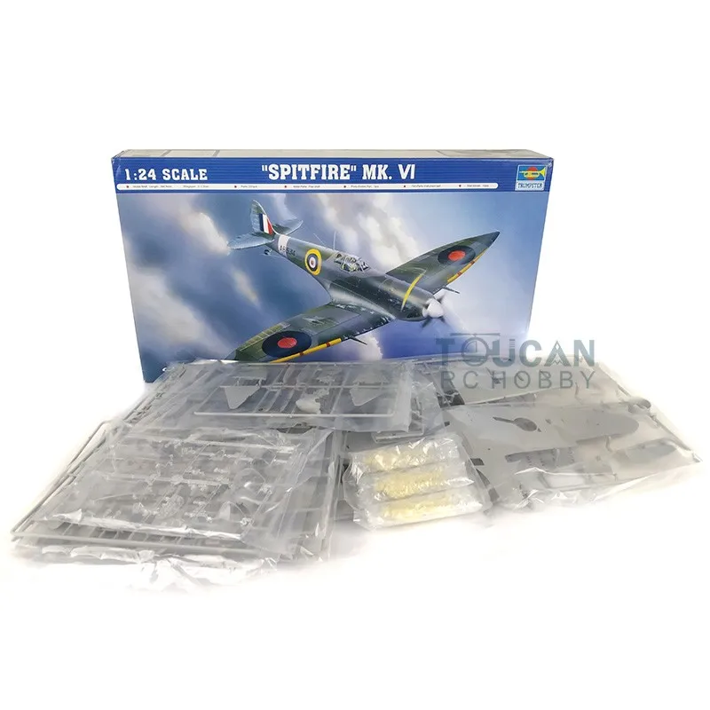 Trumpeter 02413 1/24 Scale British Spitfire MK VI Airplane Plastic Display Model Fighter Aircraft Building Kit TH05416 view 3